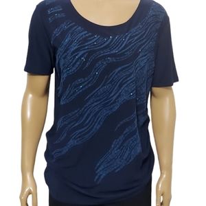 Forever Jade Sequin Embellished Asymetrical Top